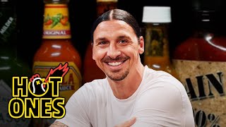 Zlatan Ibrahimović Gets Slide Tackled By Spicy Wings  Hot Ones [upl. by Naloj]