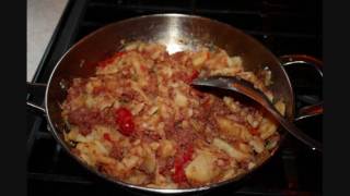 Fry Aloo With Corned Beef  Trinidad Recipes [upl. by Euginomod]