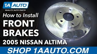 How to Replace Front Brakes 0206 Nissan Altima [upl. by Adekram]