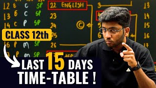 Class 12th Last 15 Days TimeTable 🔥  How To Study In Gaps   Shobhit Nirwan [upl. by Lavina]