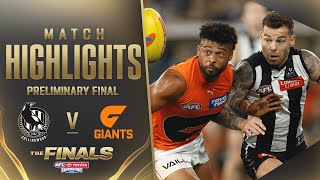 Collingwood v GWS Giants Highlights  Preliminary Final 2023  AFL [upl. by Aonehc]