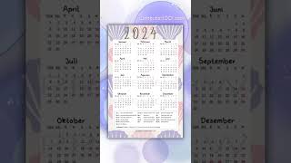 Kalender 2024 Gratis [upl. by Ayekel204]