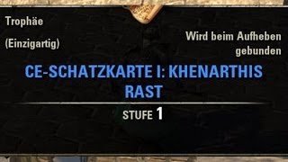 TESO Schatzkarten CESchatzkarte Khenarthis Rast I  Khenarthis Roost I CE Treasure Map [upl. by Siroved]