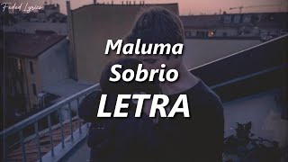 Maluma  Sobrio 💔 LETRA [upl. by Tsui]