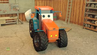 trattore per bambini  usi del trattore  veicoli per bambini  bambini trasportano video  Tractor [upl. by Riba]