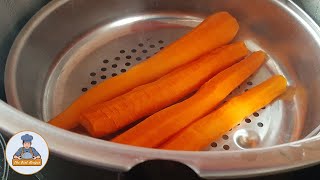 Cuisson des carottes à la vapeur avec une cocotte minute [upl. by Reywas]