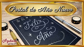 ✨ LETTERING FELIZ AÑO NUEVO 🥂 [upl. by Nerti]