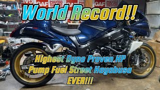 Insane Turbo Hayabusa Sets New World Record [upl. by Ardnikat]