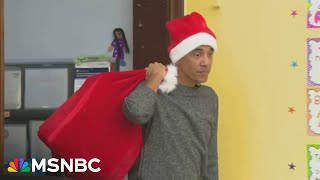 See Barack Obama surprise kids as quotSkinny Santa” in Chicago [upl. by Schonthal932]