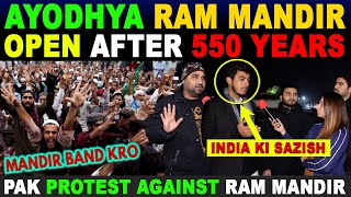 AYODHYA RAM MANDIR OPEN AFTER 550 YEARS  PAK PROTEST AGAINST RAM MANDIR  SANA AMJAD [upl. by Yhtorod]