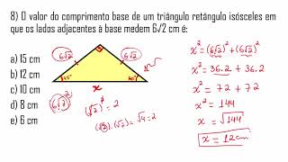 Trigonometria no Triângulo Retângulo  Lista 1  Exercício 8 [upl. by Sivert]