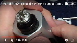 Moradin RTA  Rebuild amp Wicking Tutorial  Lightning Vapes [upl. by Gnort48]