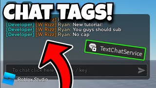 How To Create CHAT TAGS With TextChatService Roblox Studio [upl. by Eiroc]