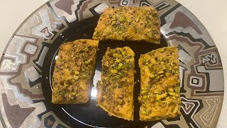 In 4mins Baklava recipe eggless vegetarian sweet middle eastern meethaphyllo pastry recipe filo [upl. by Jesus729]