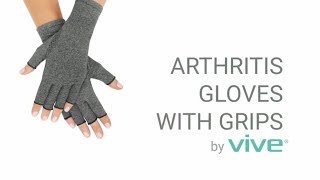 Arthritis Gloves With Grips by Vive  Textured Open Finger Compression  Rheumatoid amp Osteoarthritis [upl. by Noyar]