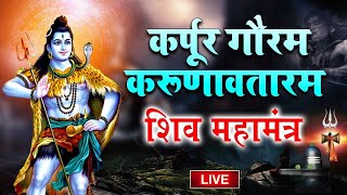 LIVE  सोमवार भक्ति  कर्पूर गौरम करूणावतारम  शिव मंत्र l karpur gauram karunavtaram  Shiv Mantra [upl. by Verdi388]