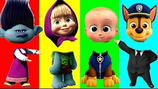 Wrong Heads Paw Patrol Dreamworks Trolls Boss Baby Prank is Bad Masha Saves the Day [upl. by Ajin74]