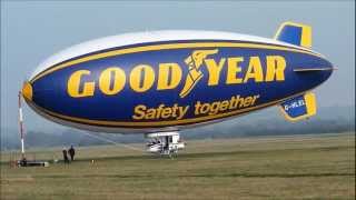 GHLEL Goodyear Blimp flight at Cardington 140312 [upl. by Einneb]