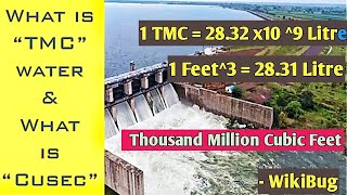 What is TMC water difference between TMC and Cusec  dam storage How to calculate Cusec [upl. by Daeriam]