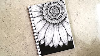 Sunflower mandala drawing  How to draw sunflower mandala art [upl. by Ellenehs407]