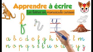 Apprendre à écrire les lettres de lalphabet en minuscule cursive quotaquot à quotzquot en 3 étapes quotBy FINKYquot [upl. by Addia]