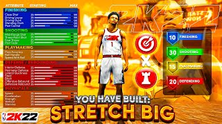 BEST STRETCH BIG BUILD in NBA 2K22 BEST POWER FORWARD BUILD THE BEST SHOOTING CENTER BUILD NBA2K22 [upl. by Kiryt]