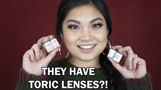 QUEENSLENS COLORED CONTACTS REVIEW  TORIC FOR ASTIGMATISM AVAILABLE [upl. by Prosperus]