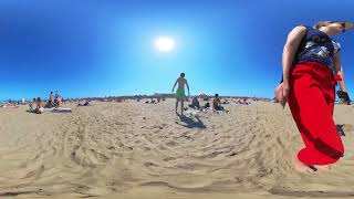 Beach Barceloneta  Video VR360 Look around Best Beaches  11 June 2024 57K [upl. by Odlamur]