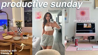 PRODUCTIVE SUNDAY RESET VLOG  morning routine deep cleaning my apartment amp what i eat in a day [upl. by Zedecrem]