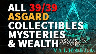 Asgard All Collectibles Locations Wealth Mysteries Assassins Creed Valhalla [upl. by Seys]