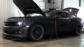 855 rw hp LSX427 Twin Turbo Camaro  Baseline Dyno Testing [upl. by Enel]