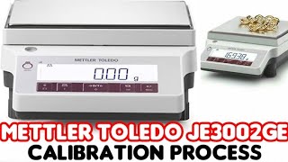 calibration process of Mettler toledo je3002ge jewellery weighing scale [upl. by Enilekaj]