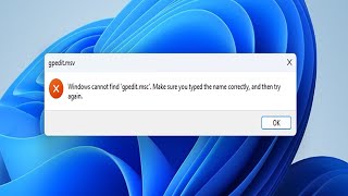 Windows cannot find gpeditmsc on Windows 11  10 [upl. by Nonarb]
