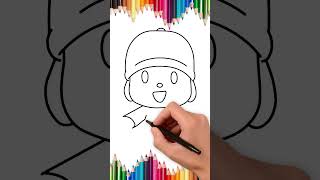 Pocoyo  Lets Draw Pocoyo  How To Draw Pocoyo  Coloring Pages  Preschool Drawing  Easy Drawing [upl. by Misti]