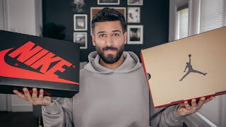 SNEAKERS ON SALE UNBOXING JORDAN 1 BLOODLINE amp JORDAN 12 DARK GREY [upl. by Ssenav873]