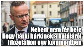 Szijjártó Péter Bárkinek a haláláról filozofálni nem fér bele a jópofa arcnélküli kommentelgetésbe [upl. by Harewood]