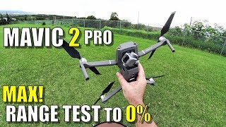 DJI Mavic 2 PRO MAXIMUM Range Test  How Far Until 0 Battery [upl. by Rekab]