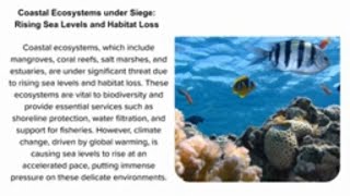 Coastal Ecosystems under Siege Rising Sea Levels and Habitat Loss [upl. by Pejsach482]