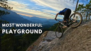 MUST WATCH Drone chases Pro Mountain Biker in a magical place [upl. by Nyrhtak]