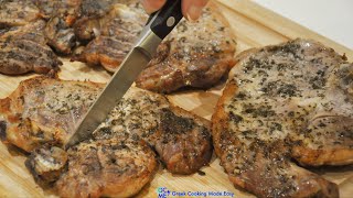 How to perfectly grill Pork Chops Greek style  Πώς να ψήσετε τέλεια στο γκριλ Χοιρινές Μπριζόλες [upl. by Dnesnwot482]