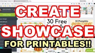 How To Make Showcases For Printables On Canva  Canva Tutorial [upl. by Balf]