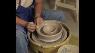 Danielle  The Clay Lady  Throwing a Chip amp Dip on the Pottery Wheel [upl. by Soiritos]