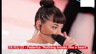 190223  Federica quotNothing breaks like a heartquot [upl. by Rehpotsihc]