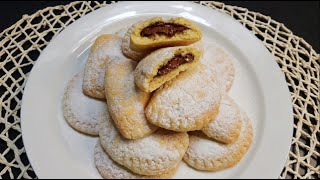 BISCOTTI RIPIENI DI NUTELLA ricetta semplice e veloce dal cuore morbido e goloso [upl. by Ehcsrop]