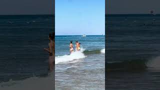 Sea And Waves Mykonos Beach  Summer Time 🌊 greece greecebeach [upl. by Gildas]