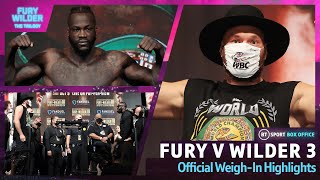 Tyson Fury vs Deontay Wilder 3  WeighIn Highlights [upl. by Jonna649]