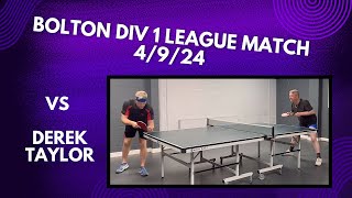 Neil Myatt vs Derek Taylor Short pips BH  Bolton Div 1 League Match  4924 [upl. by Levy]