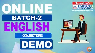 ONLINE BATCH 2 ENGLISH DEMO CLASS Conjunction For Bank PO amp Clerk Exams  IBPS RRB SBI POClerk [upl. by Llennahc794]