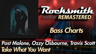 Post Malone Ozzy Osbourne Travis Scott  Take What You Want  Rocksmith® 2014 Edition  Bass Chart [upl. by Stempson]