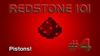 Minecraft 15 Redstone 101  Lesson 4  Pistons TUTORIAL [upl. by Cornell182]